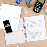 Five Star Spiral Notebook + Study App, 1 Subject, College Ruled Paper, 8-1/2" x 11", 100 Sheets, Fights Ink Bleed, Water Resistant Cover, White (72456) – view 3