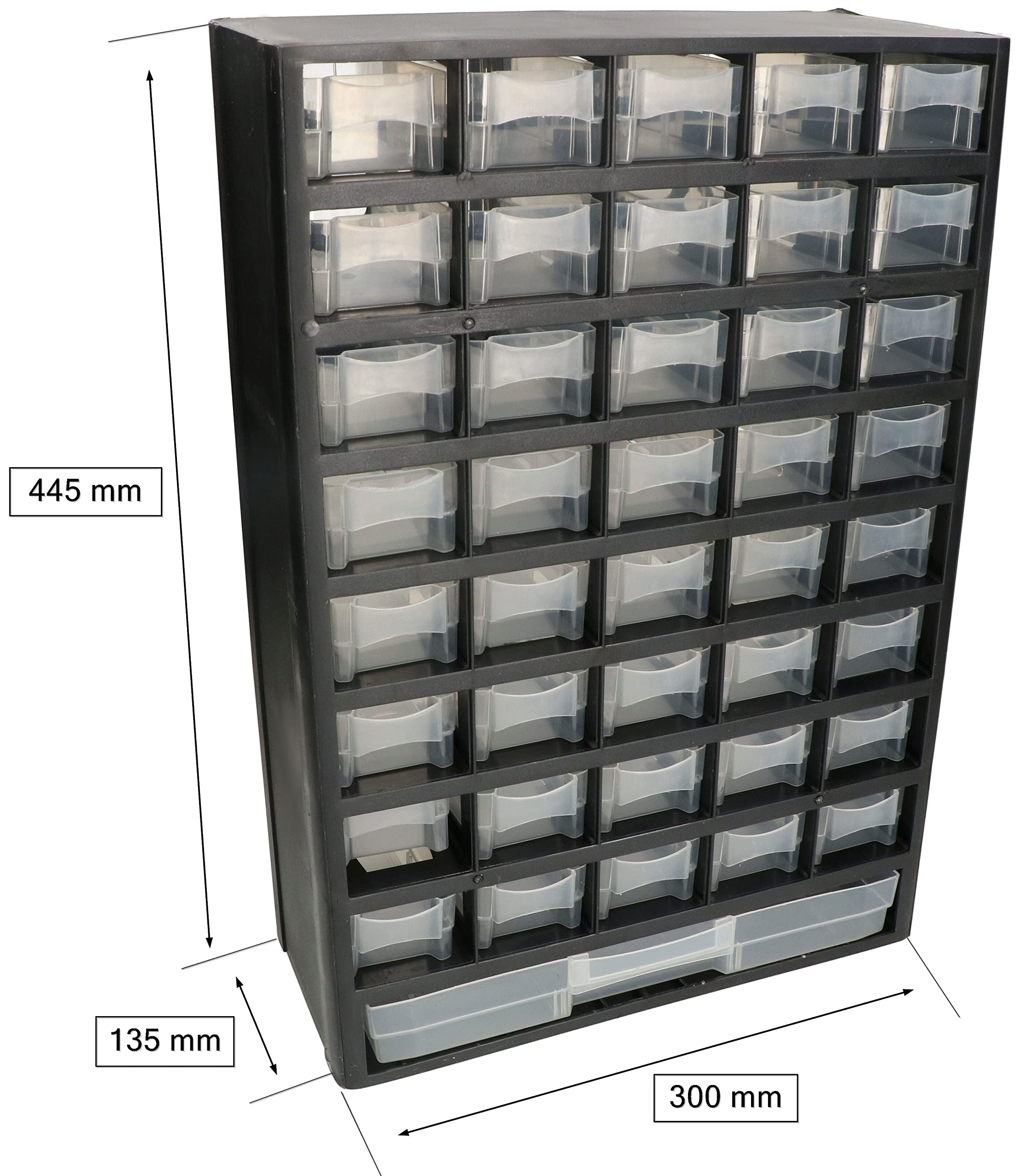 KOTARBAU® Caja de Almacenamiento, Organizador de Taller, Organizador de Piezas pequeñas, 41 cajones/compartimientos, Plástico, Caja de clasificación, Caja de Herramientas, Tornillos