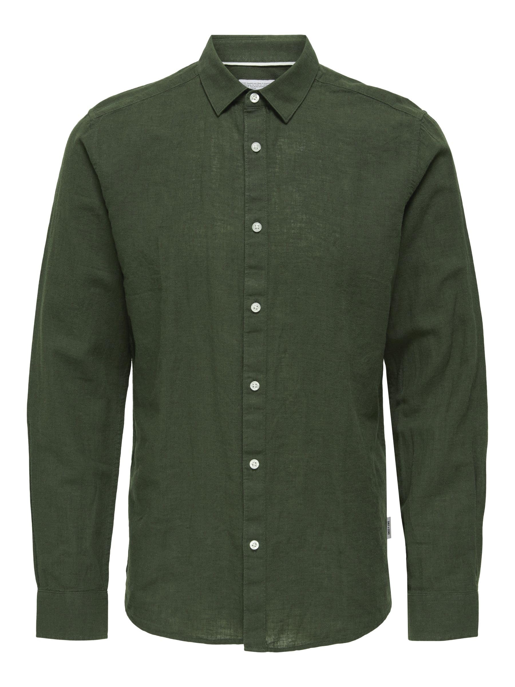 Only & Sons Male Hemd ONSCAIDEN Leinen Hemd
