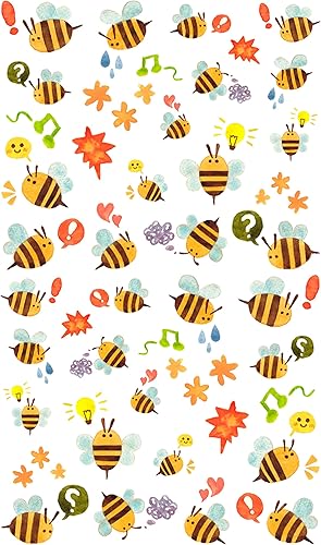 Miniatura 3 de Pegatinas para uñas (5 hojas) FLONZNAIL Lindo abejorro miel abeja emoji acuarela ilustración