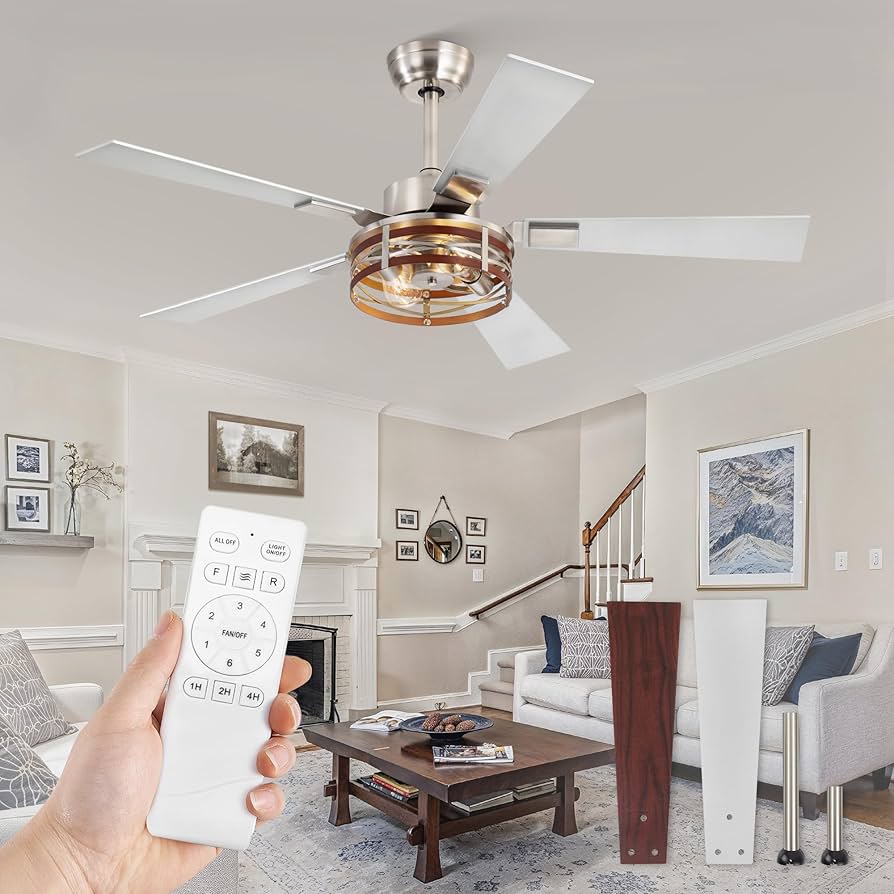 Amazon.com: Fanbulous Farmhouse Ceiling Fans with Light, 48 Inch