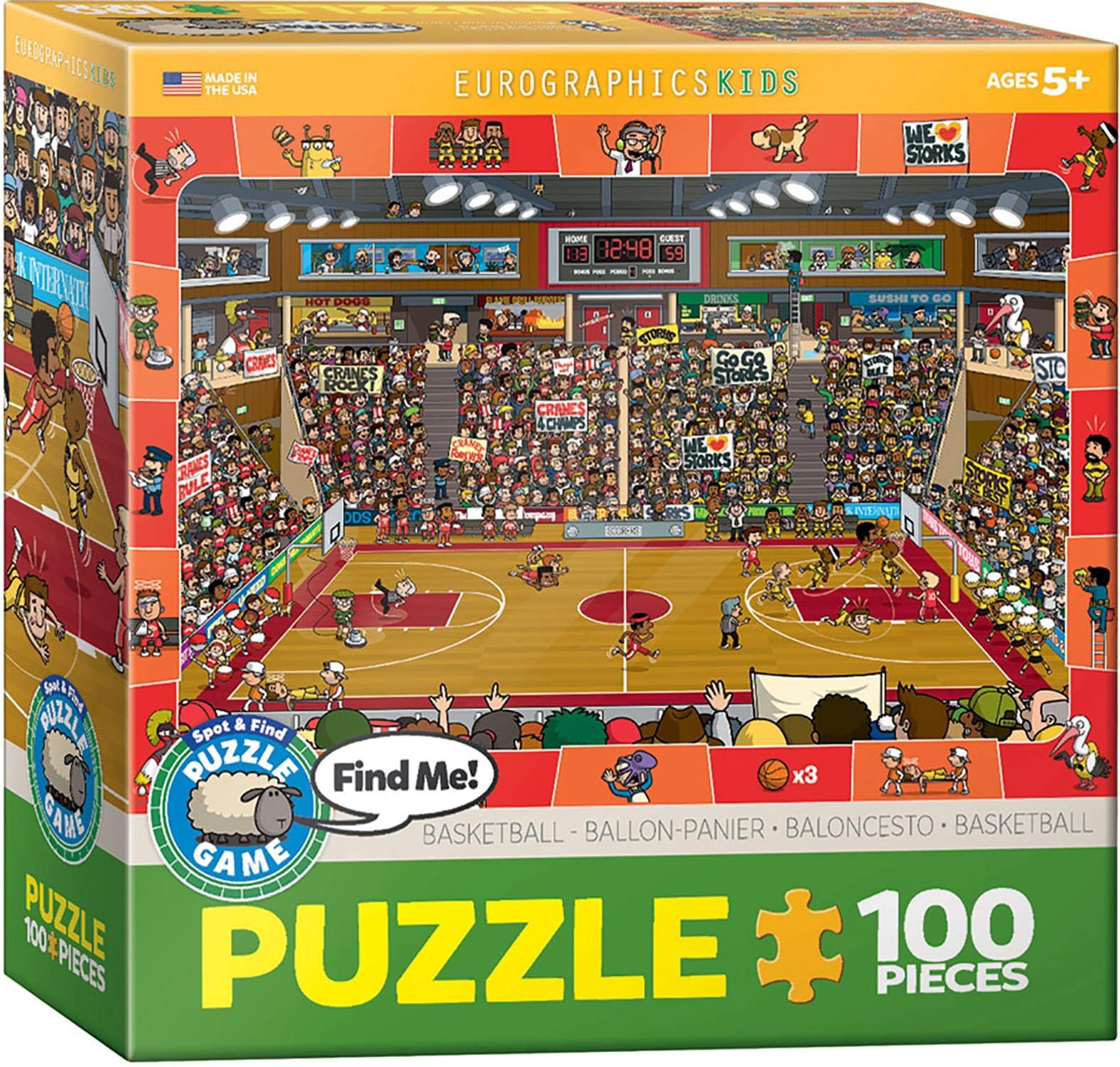 Basketball - Spot and Find Puzzle, 100-Piece