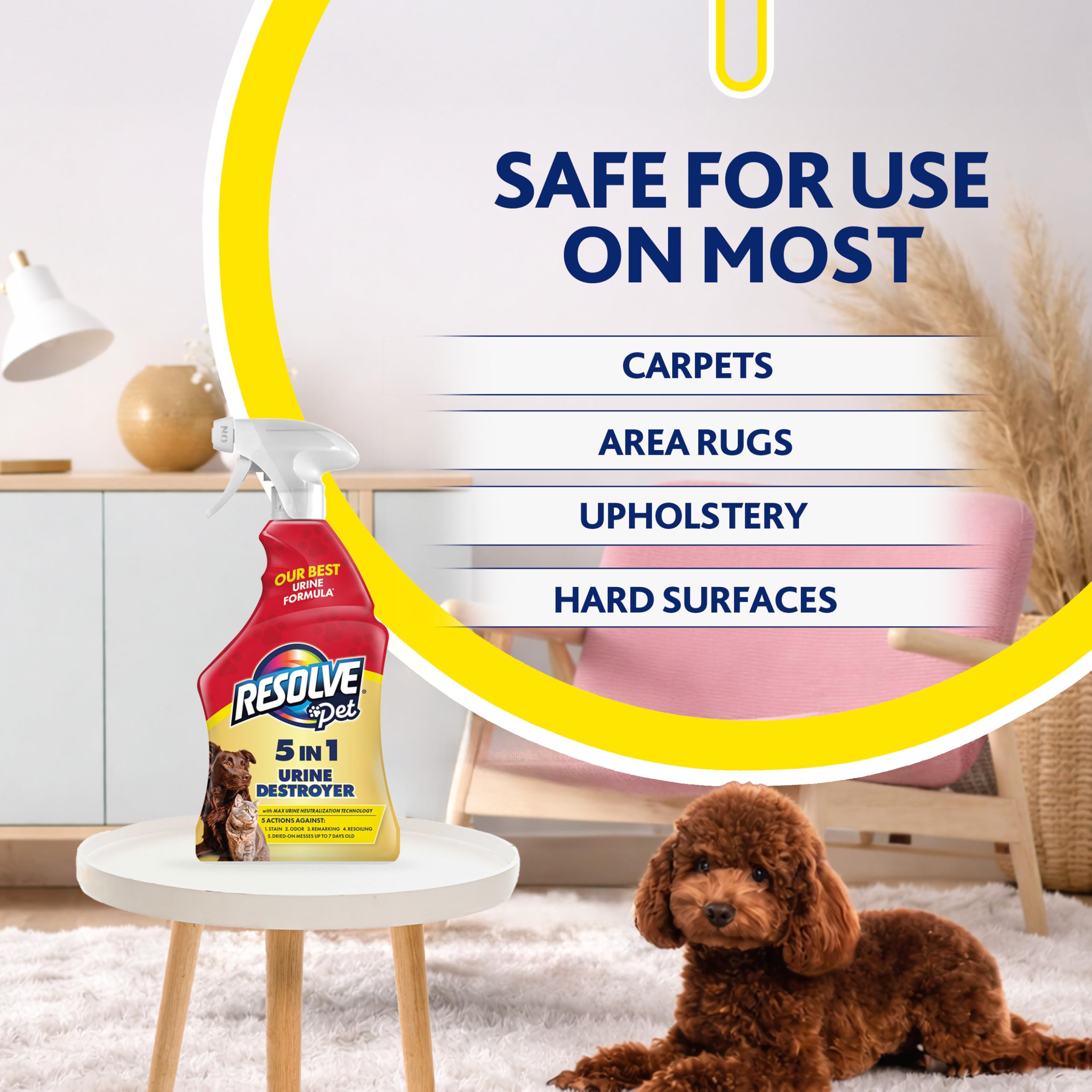 Resolve Pet Specialist Urinvernichter-Spray – Fleckenentferner und Gerüche von Haustieren, Reinigungslösung für Teppich und Urin von Katzen und Hunden, 75 ml