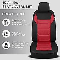 Vista 3 de Juego de fundas de asiento delantero de automóvil de malla de aire 3D, lavables y transpirables, fundas de asiento de vehículo de primera calidad