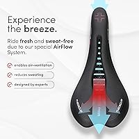 Vista 5 de Wittkop Asiento de bicicleta I para hombres y mujeres, impermeable, con innovador asiento de bicicleta de 5 zonas Concept I para BMX, MTB y carretera