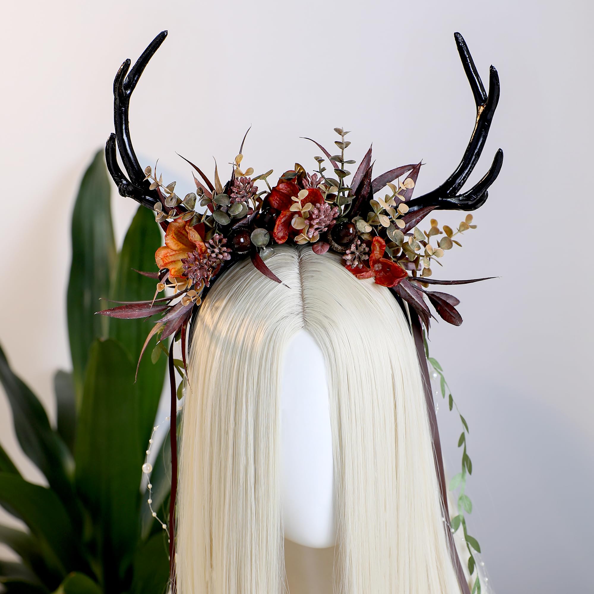 MOSTORY Fascia per capelli con corna di cervo, per Carnevale