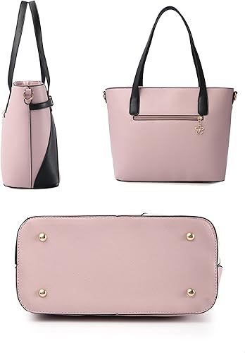 Miniatura 8 de Nevenka - Bolsos para mujer con asa superior de piel sintética cruzado de hombro Completamente negro, Negro, Gris, Rosado claro, Púrpura/Ombre