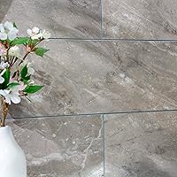 Vista 3 de Palisade Azulejos de vinilo entrelazados impermeables para salpicaduras de 22.8 x 7.31 pulgadas en mármol veneciano, sin juntas, fácil de instalar