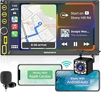 WSRADIOKITS Vezeték nélküli CarPlay Android autórádió 7" érintőképernyő, kamera, GPS, gyorstöltés 1