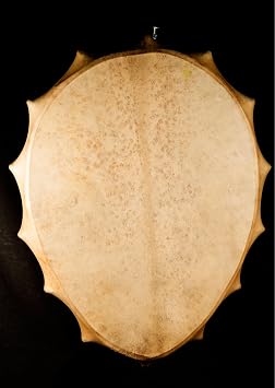 Handmade 23" Shaman Drum with Goat Skin - Frame Drum Oval/Round - with Deluxe Stick & Bag - Native Siberian Tradition - Christmas Gift Oval