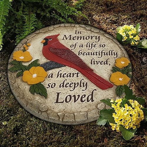 Miniatura 6 de Piedras conmemorativas cardenales, piedras conmemorativas de jardín para seres queridos, piedras de memoria para seres queridos perdidos, regalos de