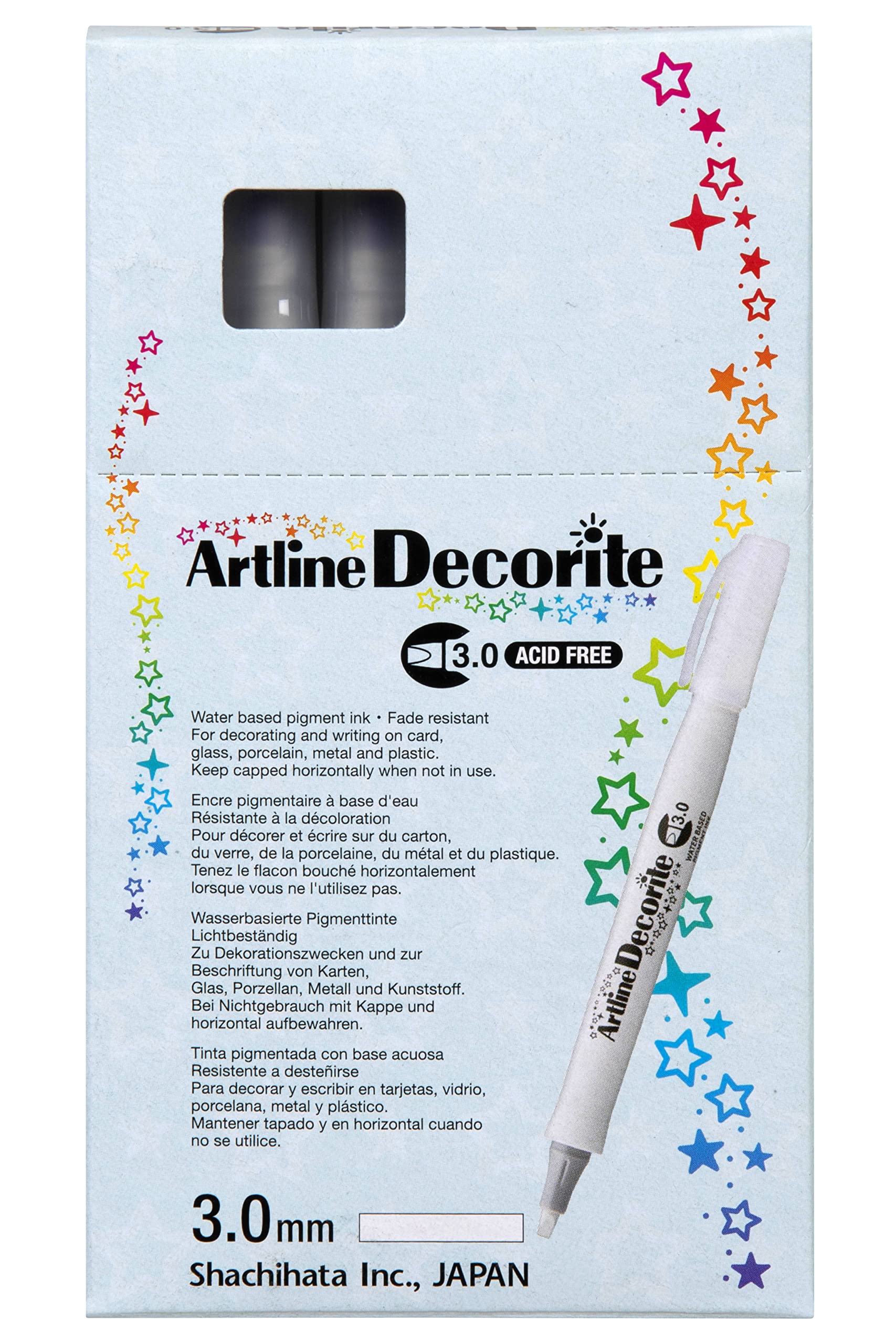 Decorite' White Marker Pen 3.0mm for Card, Glass, Metal and Plastic