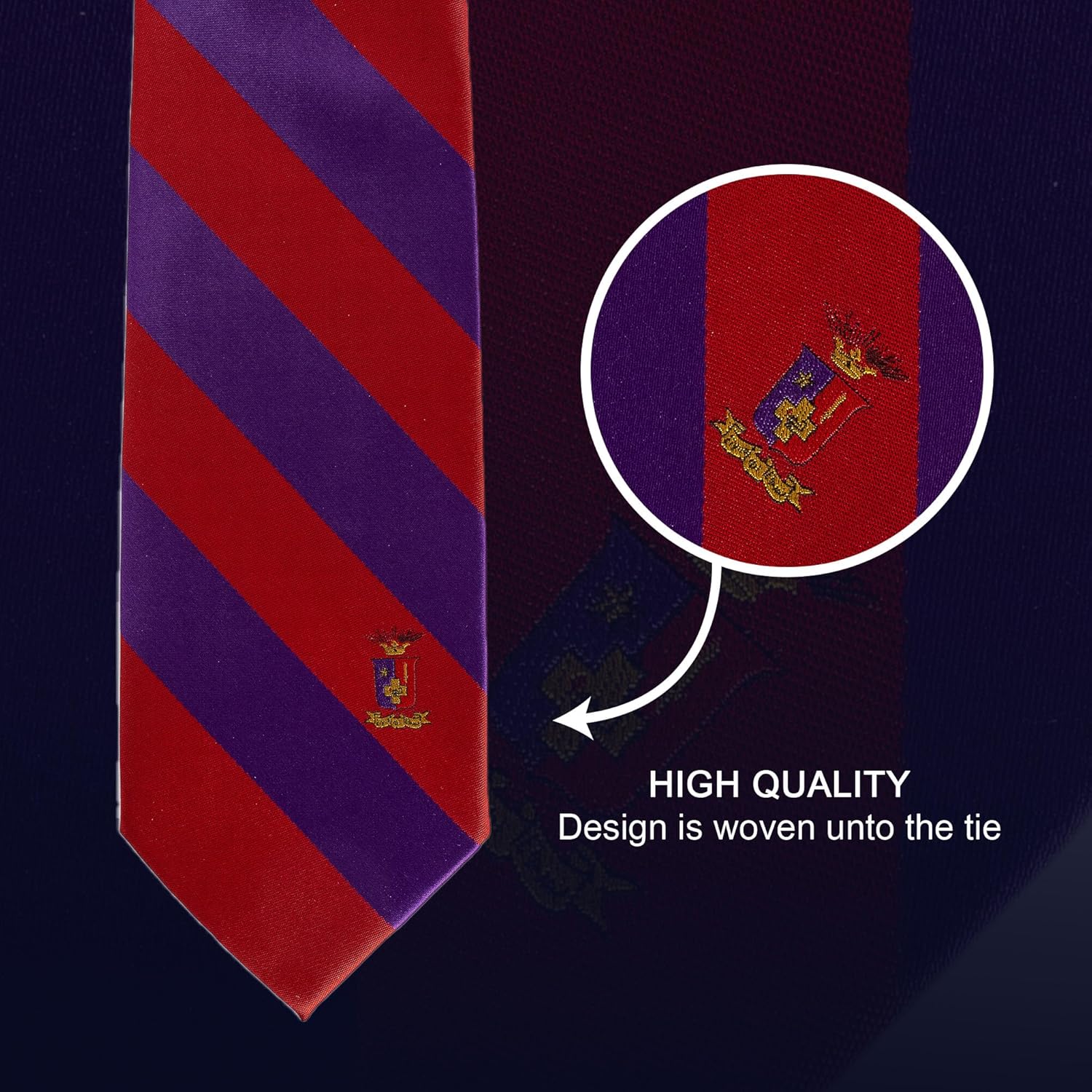 Desert Cactus Sigma Phi Epsilon Neck Tie Sig Ep Fraternity Greek Formal Occasion 100% Polyester Necktie with Logo, Officially Licensed (Style A) - Image 2