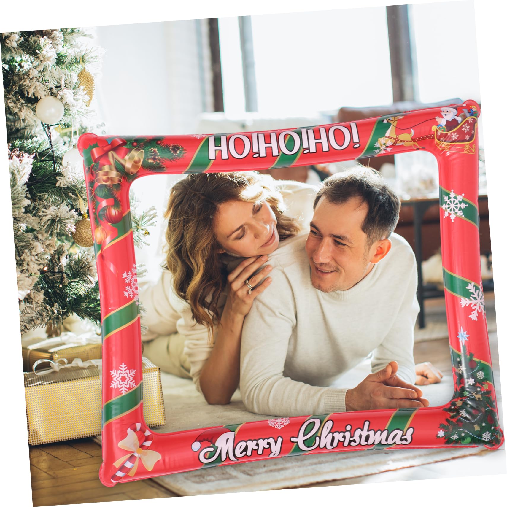 4 Stück Requisiten für Weihnachtsfotos Partydekoration für das Neue Jahr Weihnachtsfotografie Requisite weihnachtsdeko aufblasbarer fotorahmen Requisiten fotografieren das Haustier