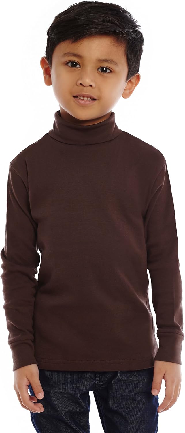 Leveret Girls Boys & Toddler Solid Turtleneck 100% Cotton Kids Shirt (2 Toddler-14 Years) Variety of Colors: Clothing
