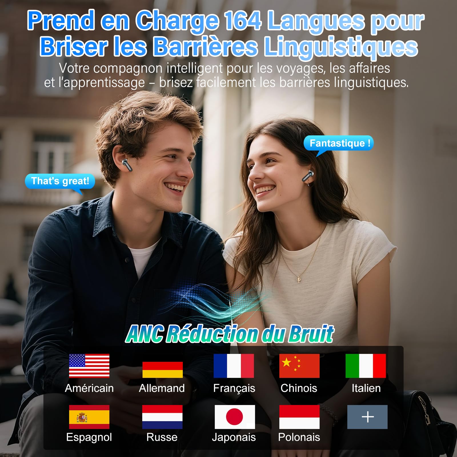 Traducteur Instantané AI Écouteur