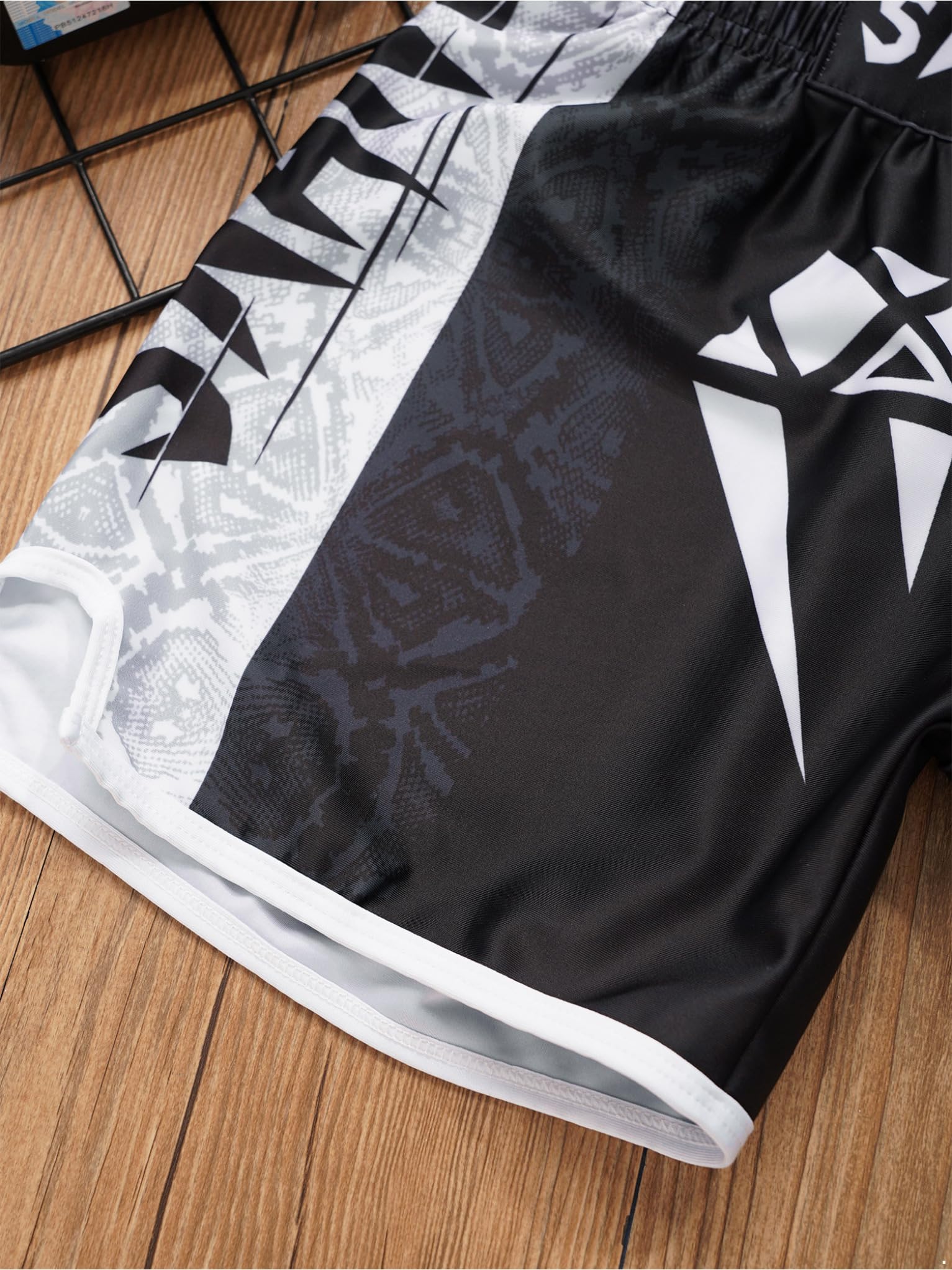 Pantalones cortos de boxeo Muay Thai para niños con cintura elástica