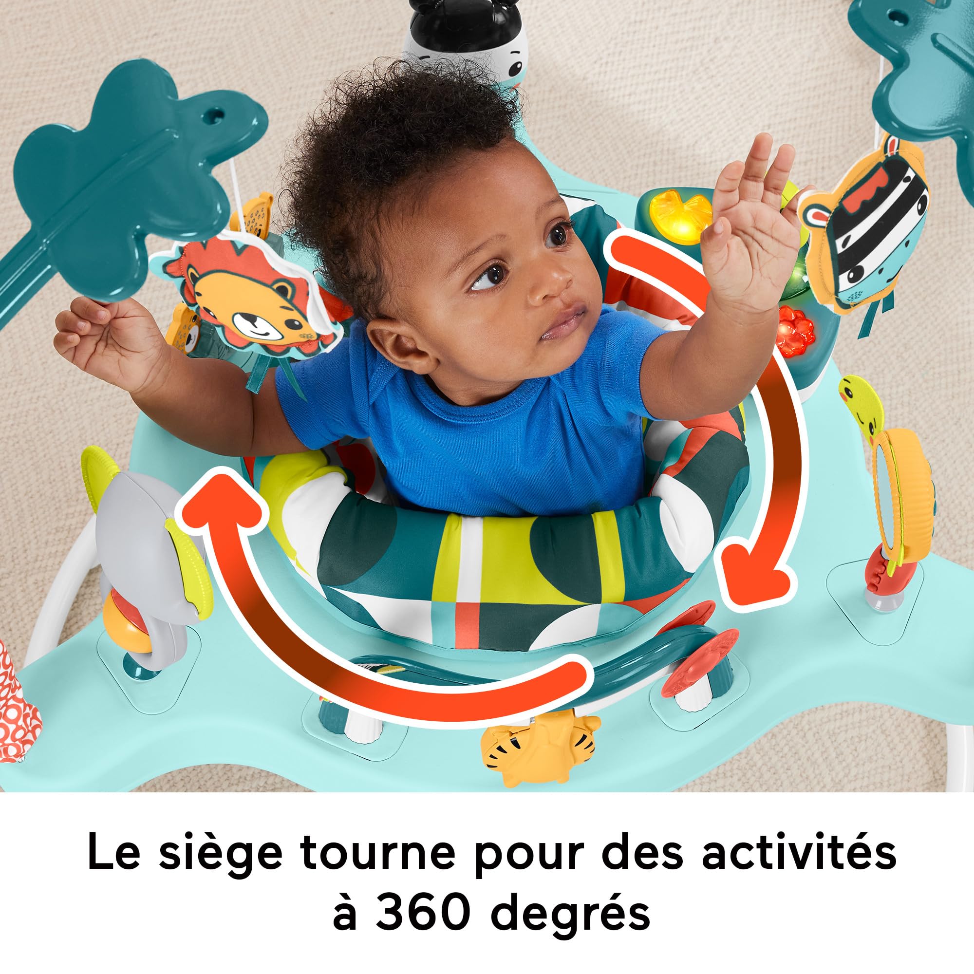 Fisher-Price Jumperoo Centre d’activités avec Musique Sons Lumières HNX59