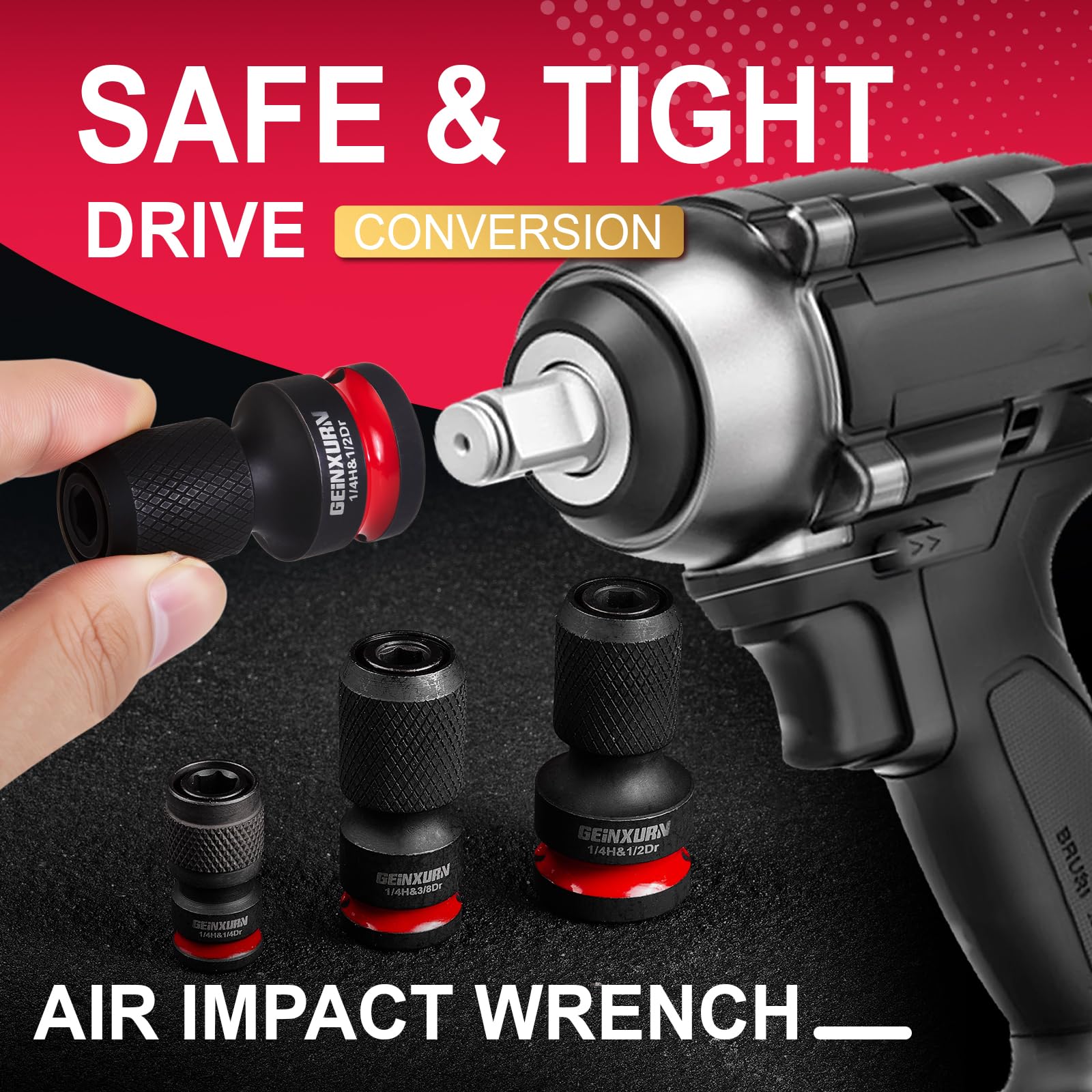 Impact Screwdriver Bit Holders - 3PC Set -8 Impact Screwdriver Bit Holders - 3PC Set -8