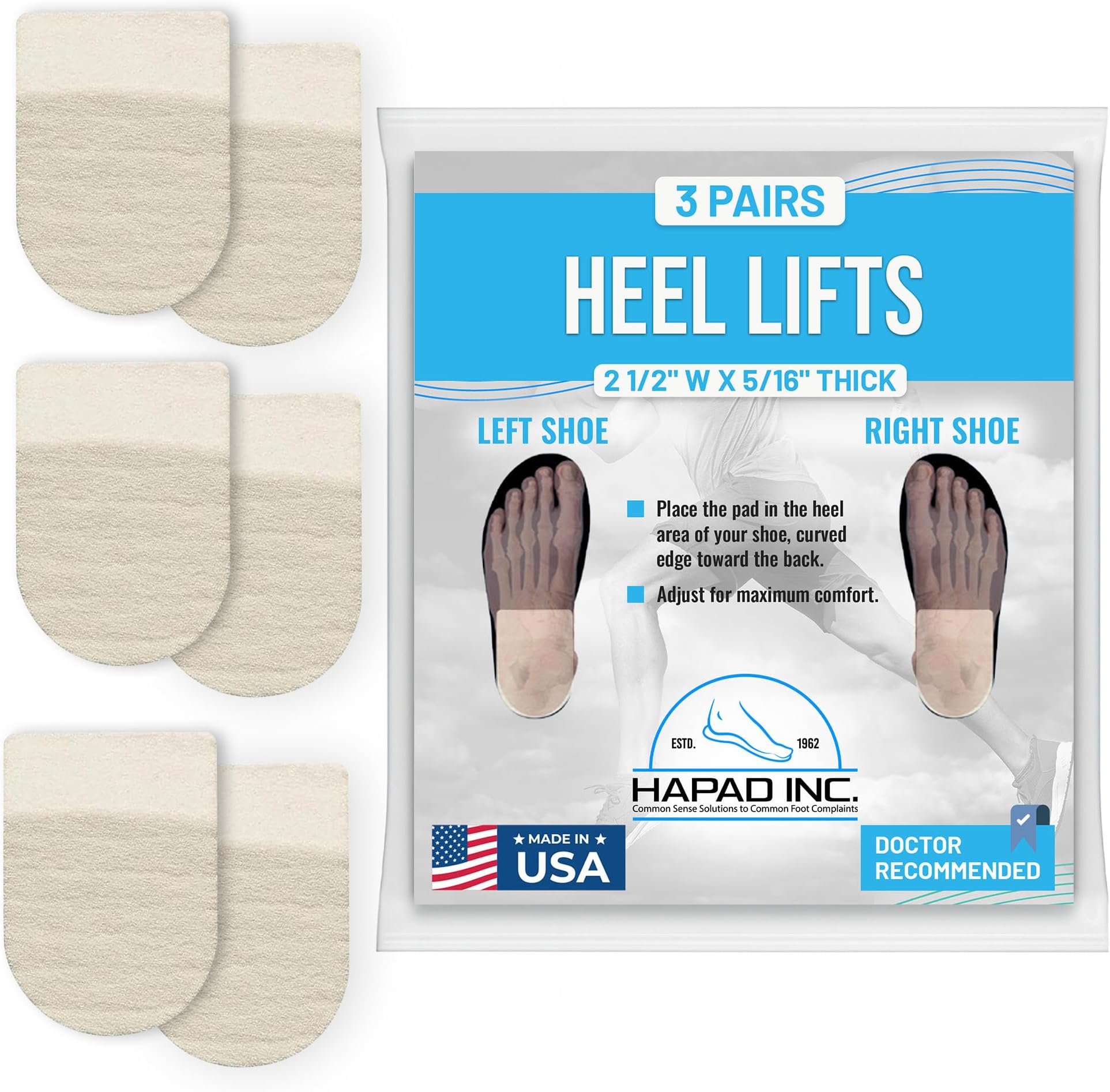 Premium Heel Pads for Shoes - Cushion Inserts for Women & Men, Anti-Slip Heel Grips, Shoe Filler for Too Big Shoes, Blister Prevention Heel Cushions for High Heels & Boots