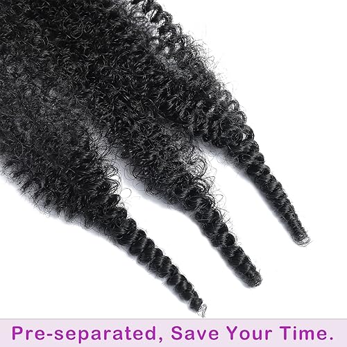 Miniatura 8 de Cabello trenzado Marley Twist de 24 pulgadas, 8 paquetes de cabello afro trenzado elástico preseparado para rizos suaves de mariposa, extensiones de