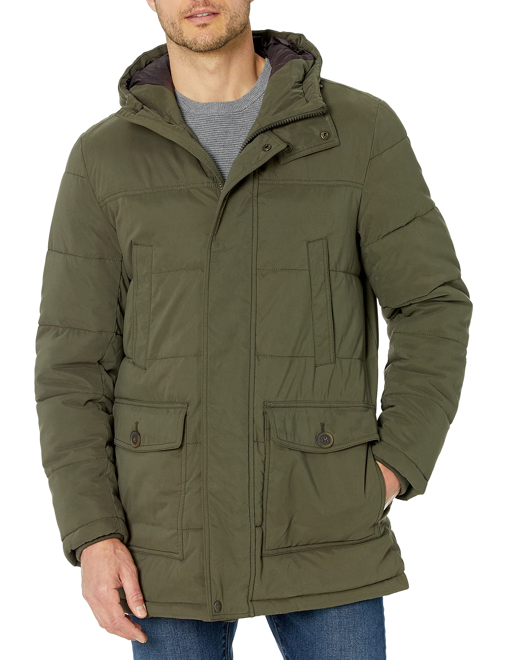 dockers Men's Microtwill Long Hooded Parka-picture-15
