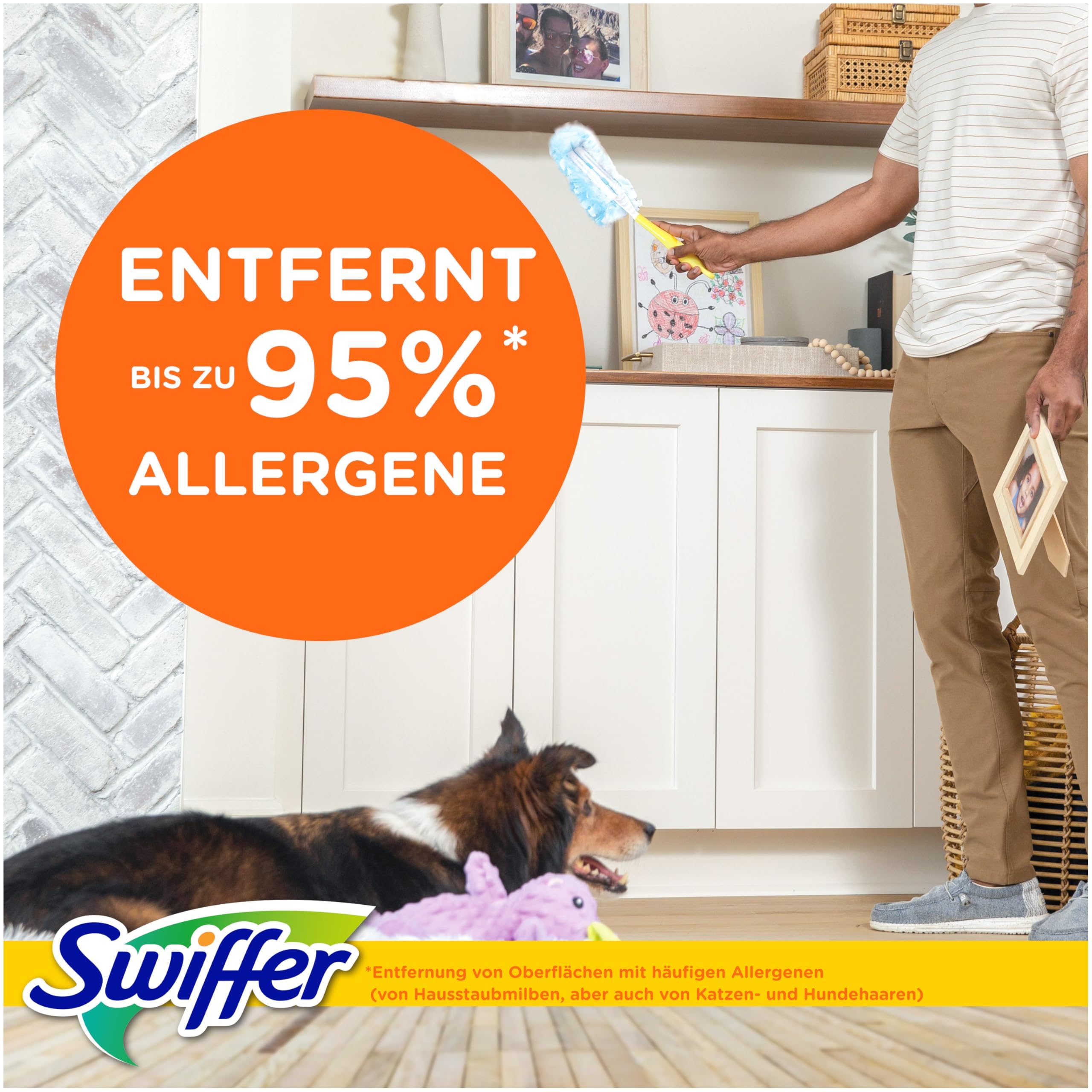 Swiffer Staubmagnet Nachfüllpackung, 54 Tücher (3×18), Fängt Und Schließt 3-mal Mehr Staub Und Haare Ein Als Herkömmliche Staubwedel