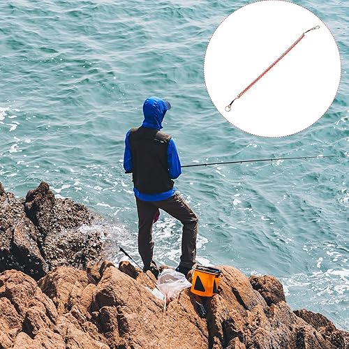 Miniatura 4 de Mini Skater 1 cuerda de bobina de pesca retráctil de plástico seguro cuerda de alambre de acero dentro de pescado herramientas de seguridad para