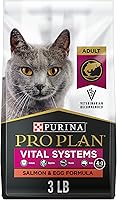 Vista 1 de Purina Pro Plan Vital Systems - Alimento seco para gatos adultos con fórmula de salmón y huevo 4 en 1 - Bolsa de 3 libras