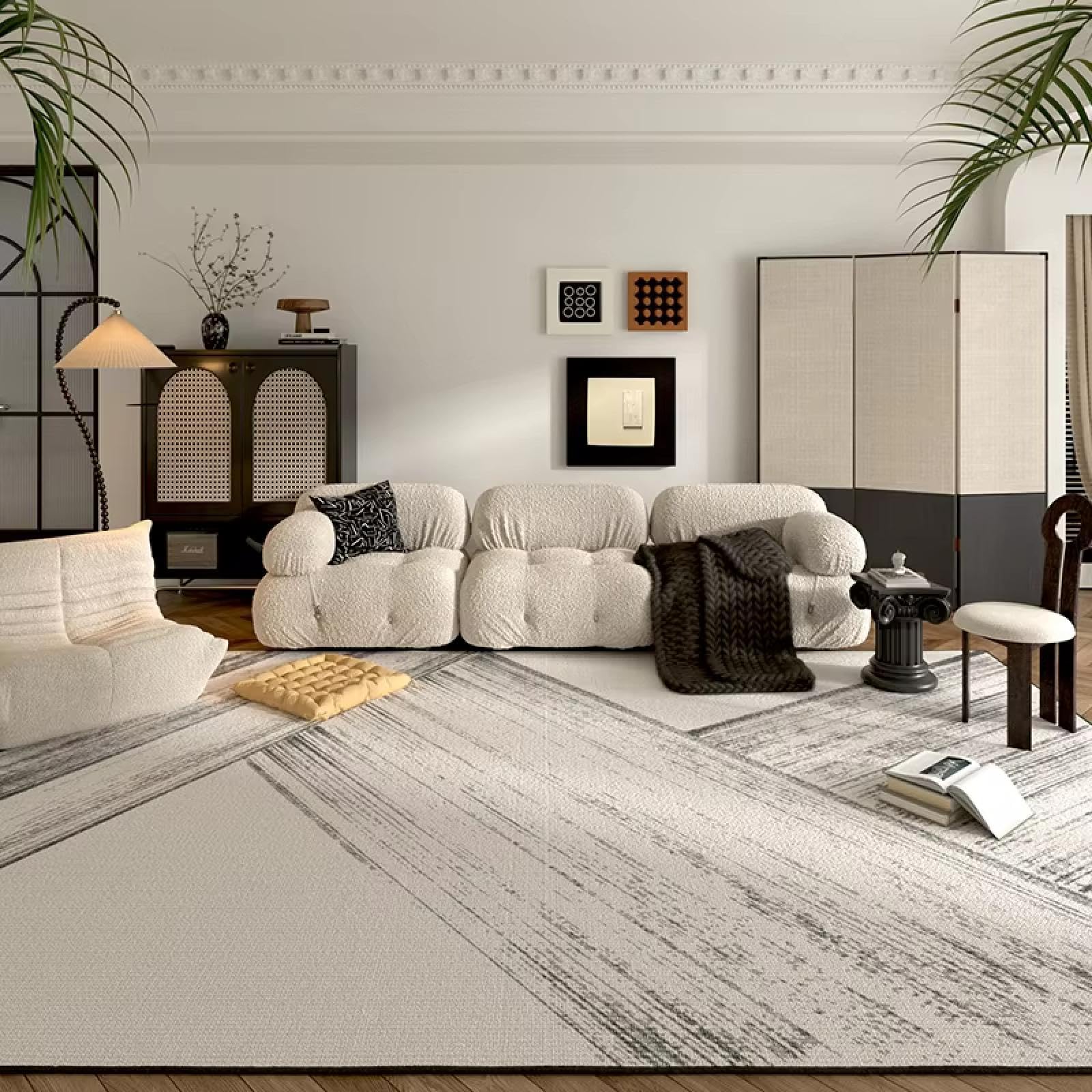 Tapis de salon antidérapant pour chambre et bureau lavable 150x210