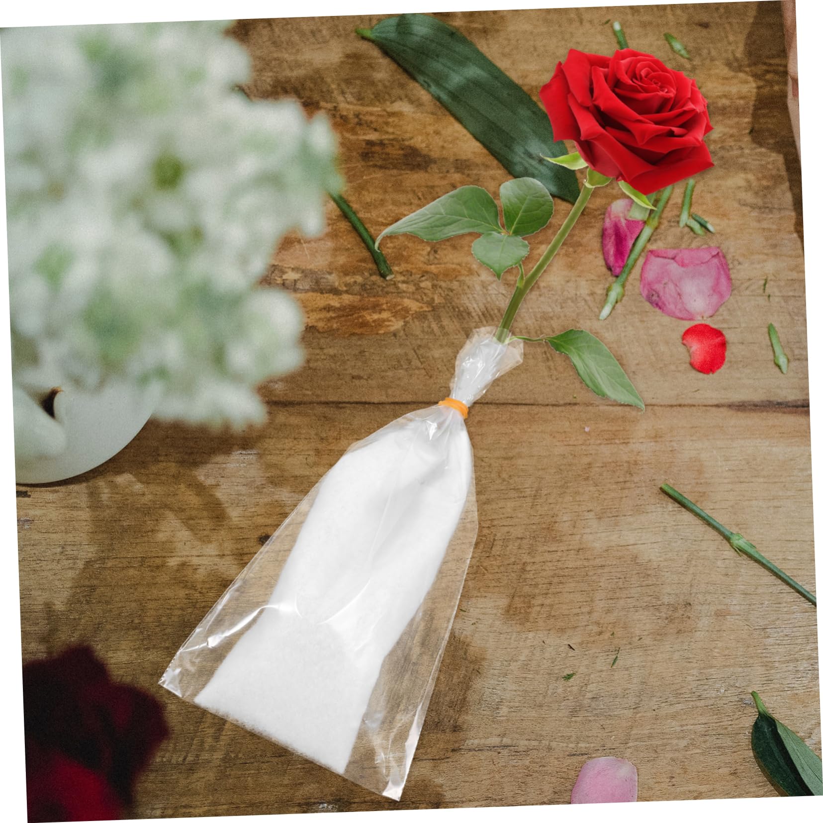 Abaodam 3 Sets Floral Water Retainer Bouquet Wrapping Paper Cotton Flower Bar Supplies for Wedding Birthday Decorations