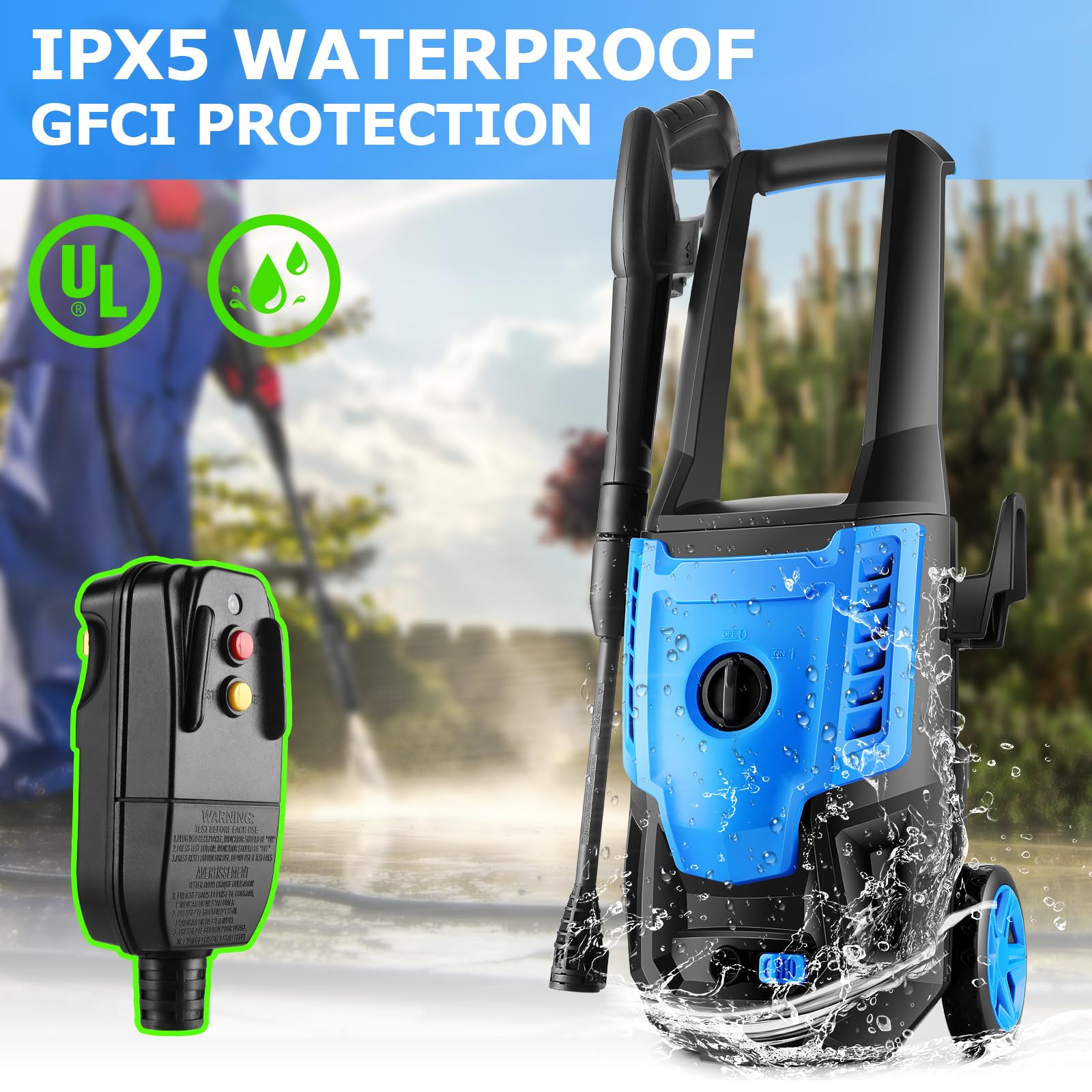 mrliance PE 3800 Electric Pressure Washer 3.9GPM Power Washer 2000W Car