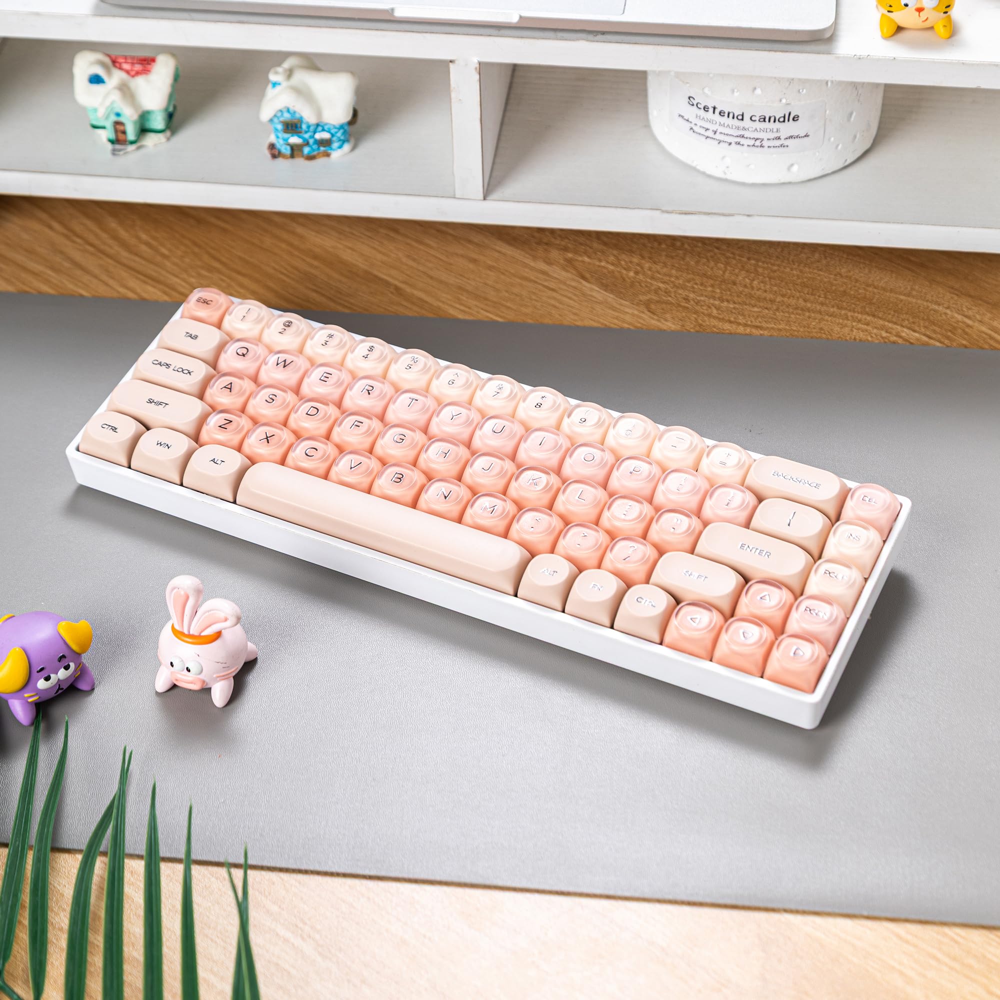 Amazon.co.jp: 132キー PBTキーキャップ、クリーミーなJelly Keycap 