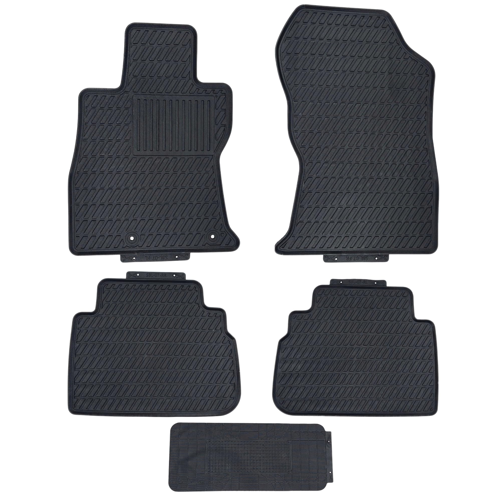 Fits 2019-2024 Subaru Forester Floor Mats Front & 2nd Row Seat Liner Set 3D Custom Fit All-Weather Full Set Liners (Black)