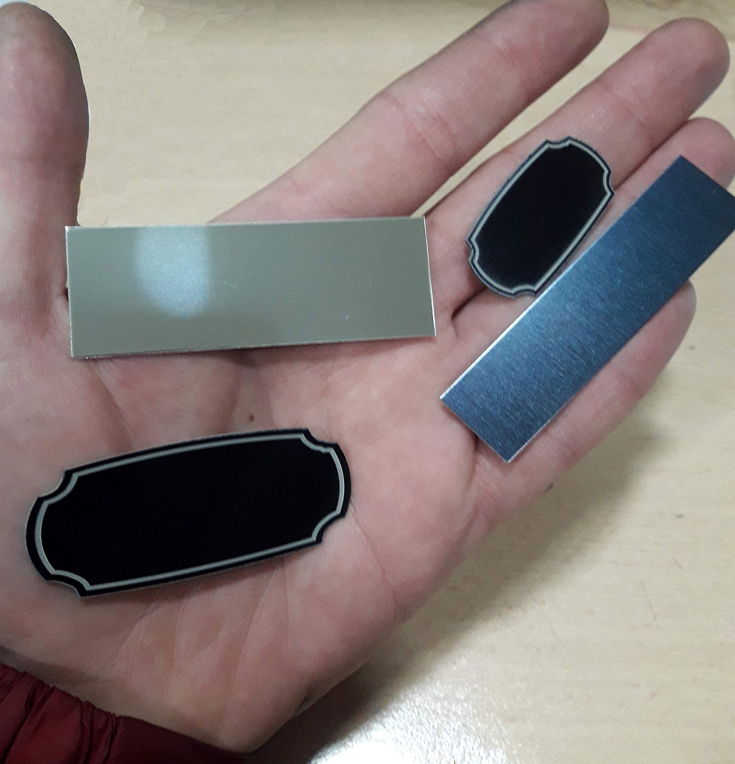 Placas para buzón - Chapa buzón personalizada - Etiquetas buzon - Placas para buzón de metal aluminio negro y gris