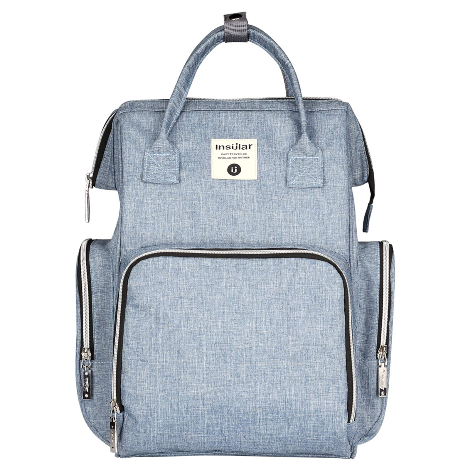 ubervia Baby Diaper Bag Ba pa Large Capaci Fashion Mummy Nappy Bag Nursing Bag Travel for Baby Care Blue-picture-39
