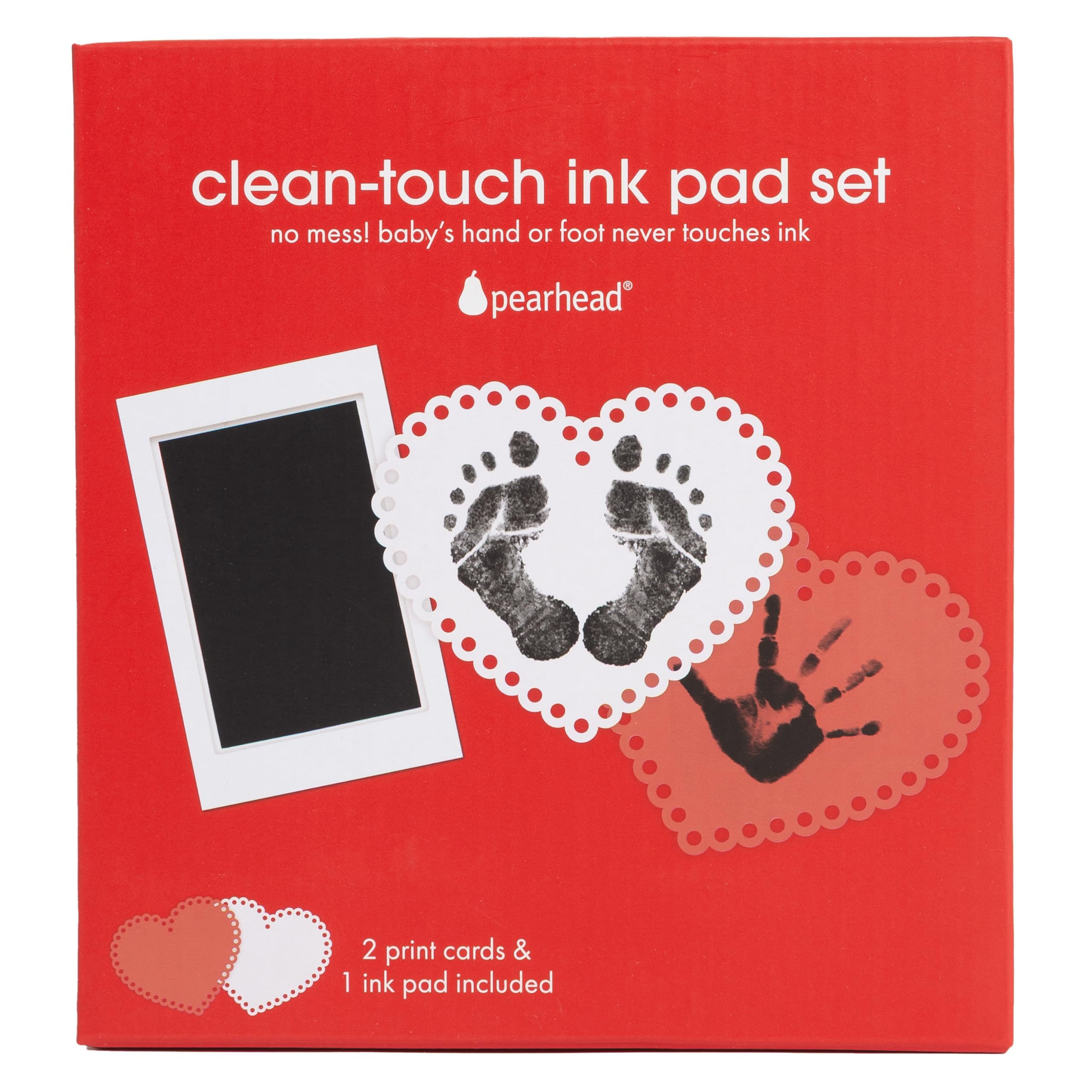 Amazon.com: Pearhead Valentine's Day Baby Clean-Touch Ink Pad Set
