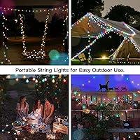 Vista 5 de Suddus Cadena de Luces de Globo para Dormitorio, 100 Luces de Hada Alimentadas por Batería LED, Luces de Cadena de Interior para Aula, Patio