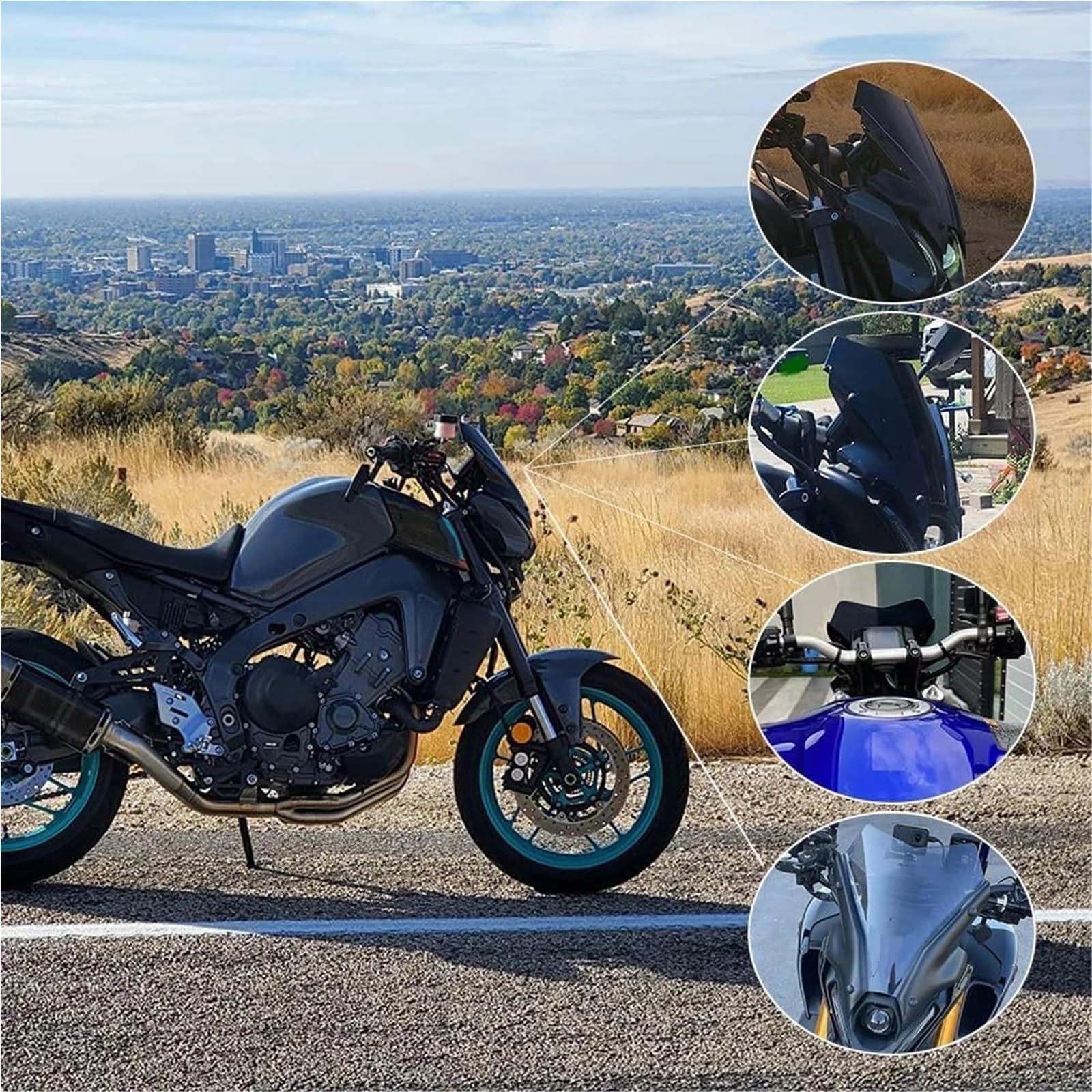 Przednia szyba motocyklowa Do YAMAHA MT-09 MT09 MT 09 FZ09 FZ-09
