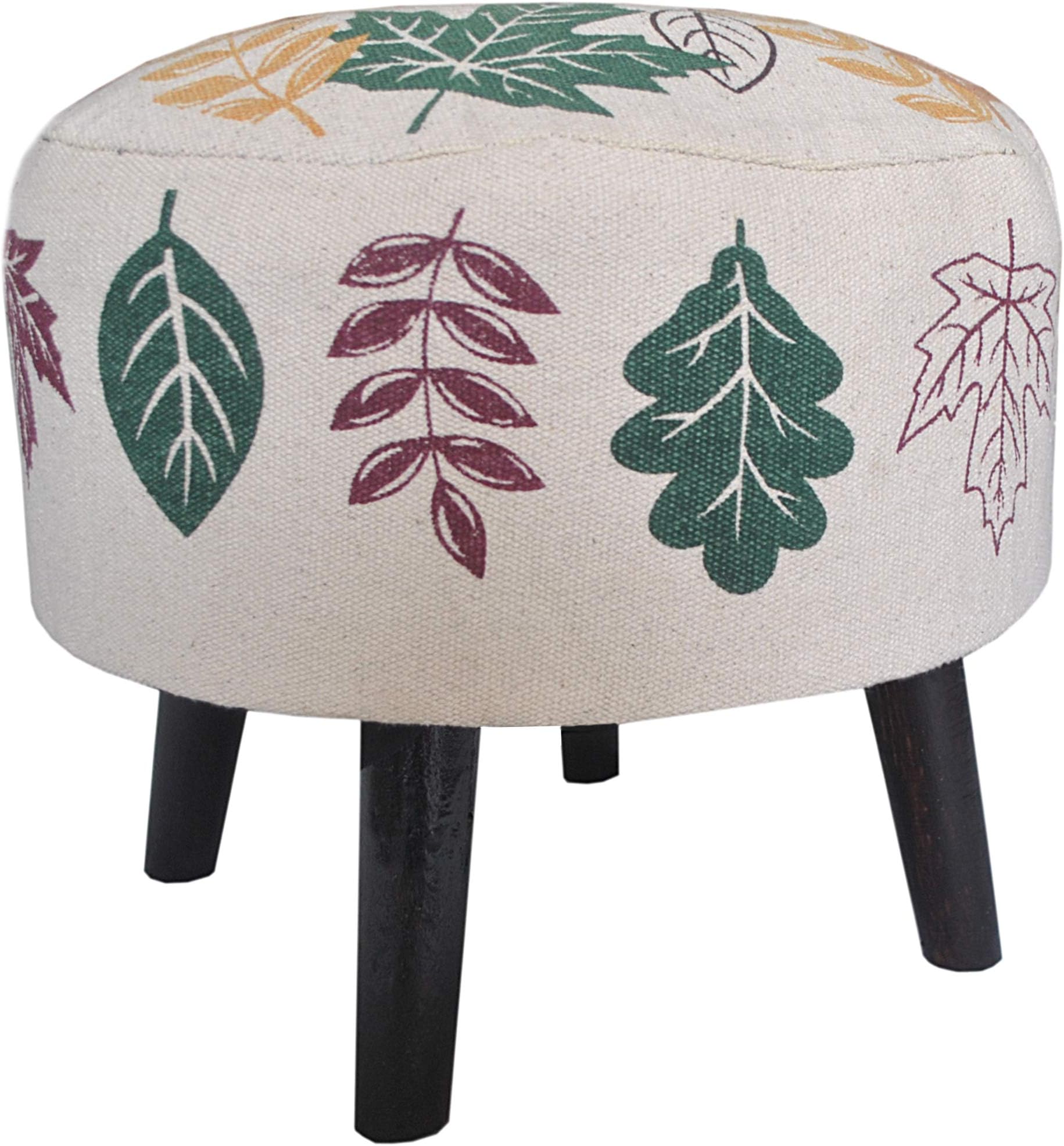 Tanishkam Decor Home Utility Poufs Stool Ottomans with Added Stability ( Canvas Patti Stool )