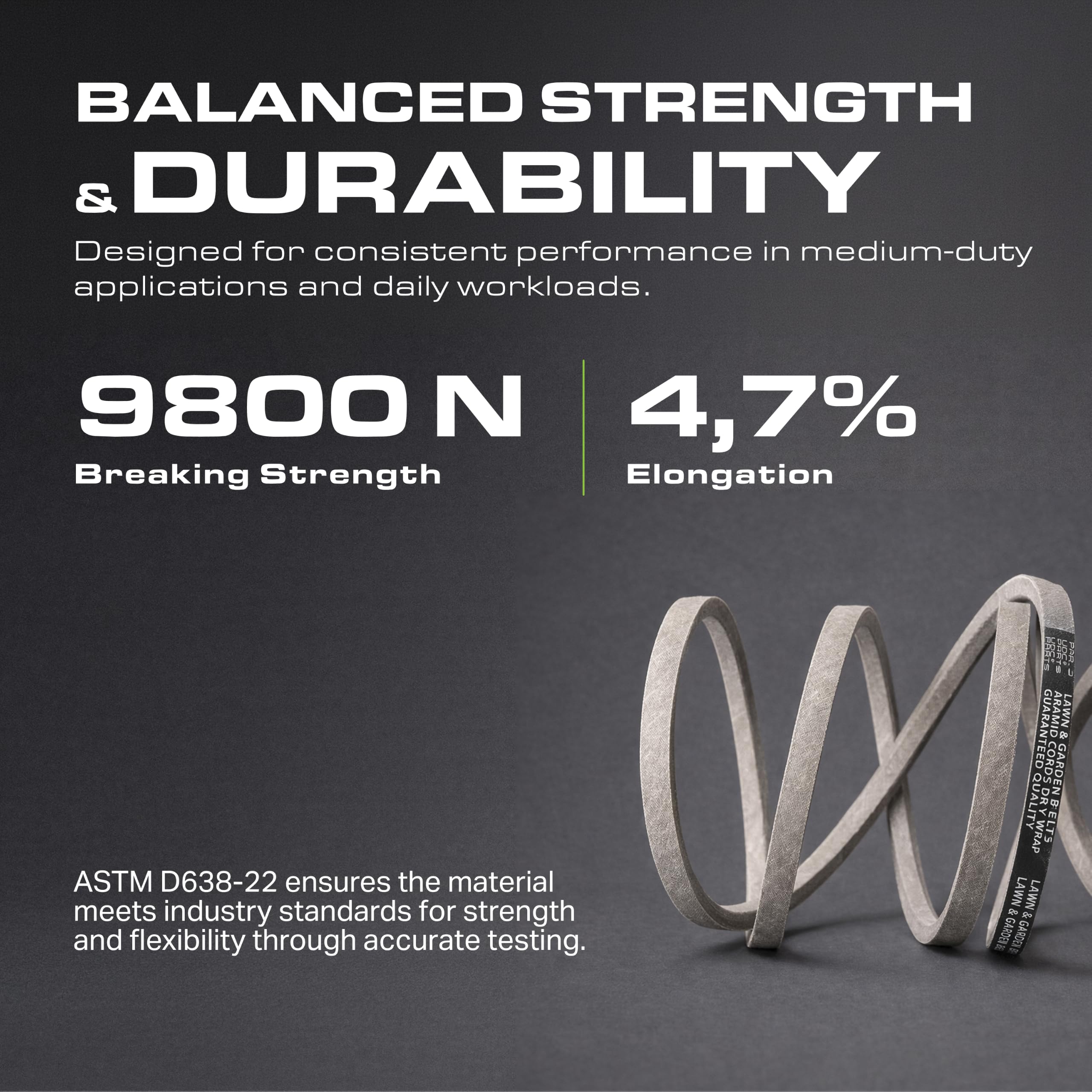Correa de cortacésped 405143, aramida Kevlar, compatible con Husqvarna Craftsman Poulan Deck Drive
