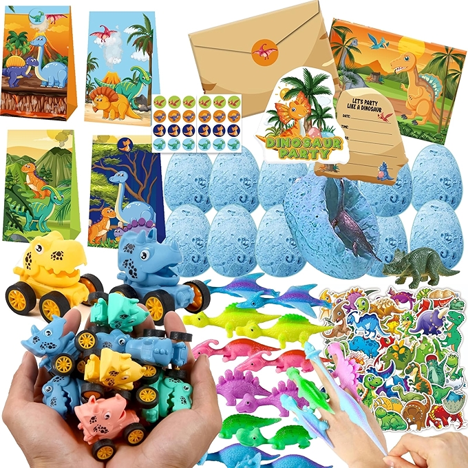 恐龙主题派对礼包，适合儿童庆祝活动