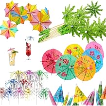 Cocktail Umbrellas and Accessories, 40pcs, Paper Coconut Palm Trees