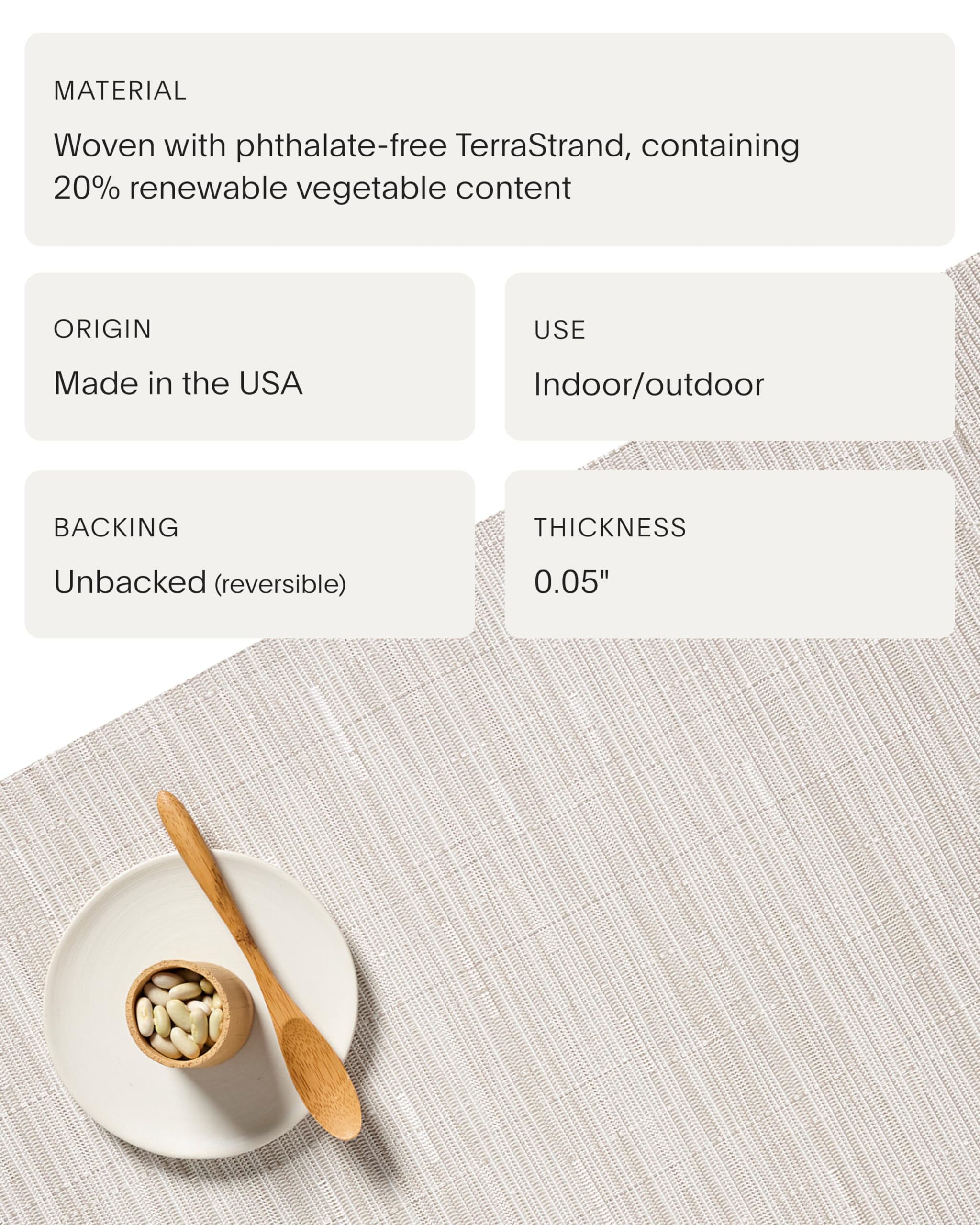 Amazon.com: Chilewich Bamboo Placemats Set of 4 - Woven Oval