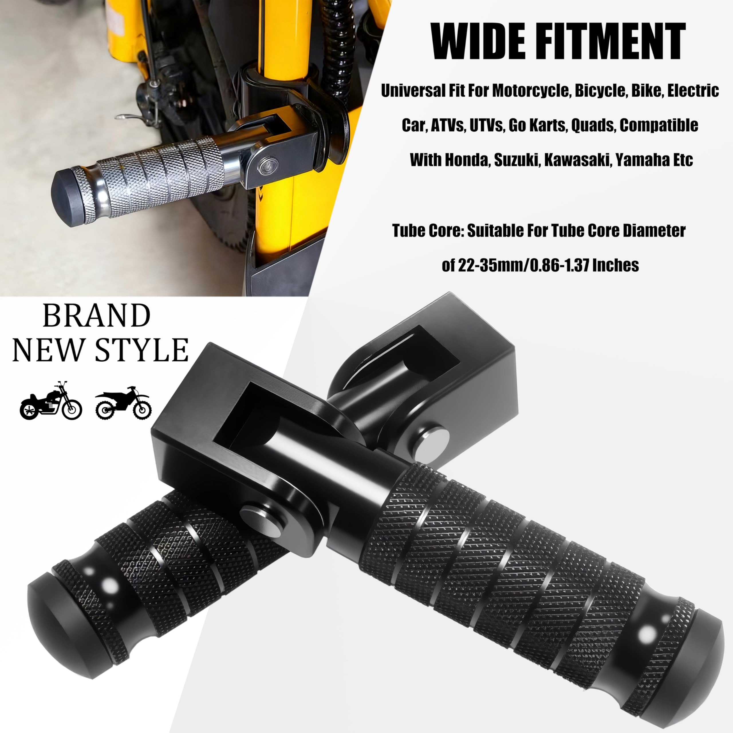 Bike Rear Footrest Bike Folding Foot Peg Rest Footrest Foot Peg Bike Kid Bicycle - View #7