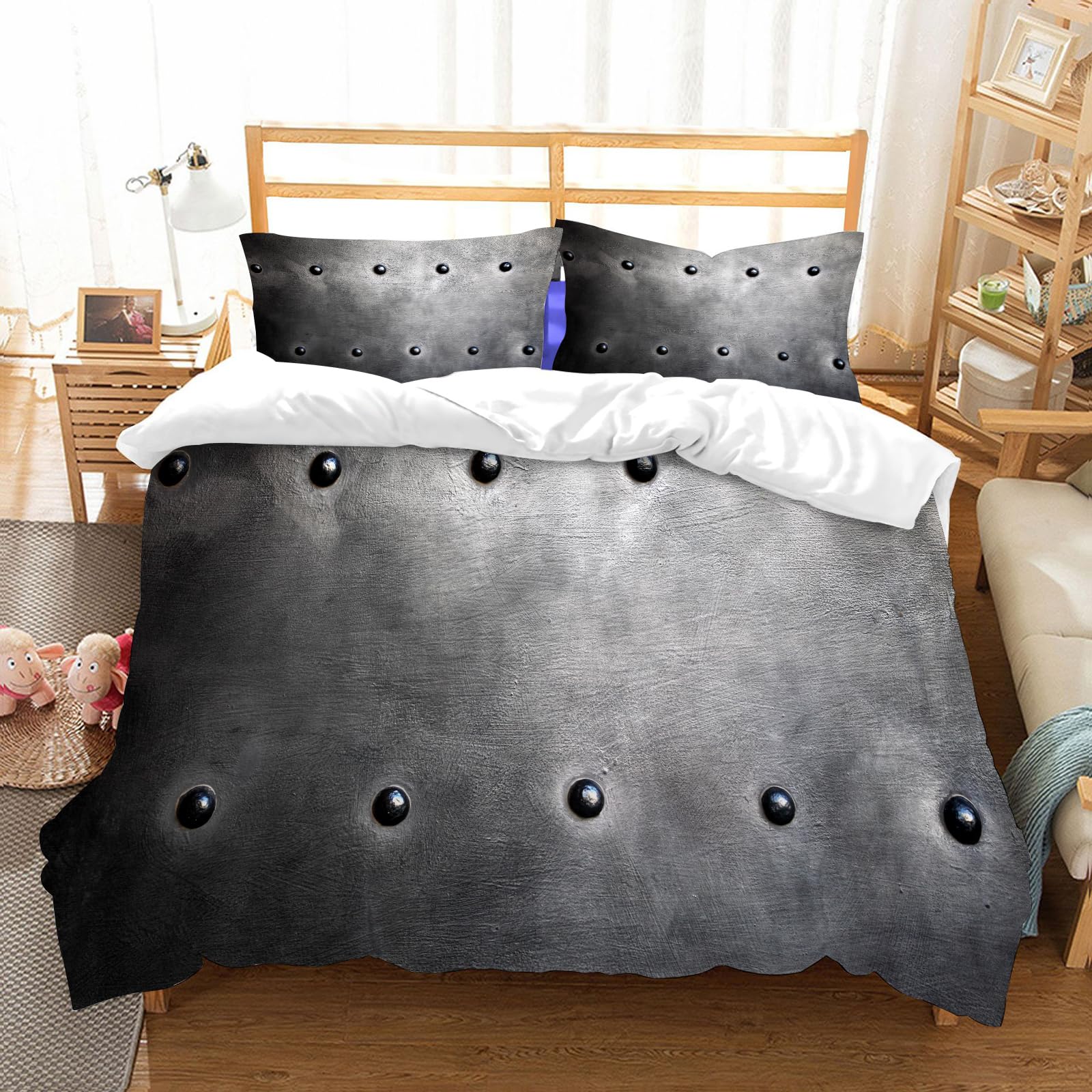 Parure de lit microfibres anti-plis 200x228cm pour éliminer le repassage et décorer sa chambre