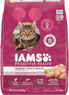 IAMS Proactive Health Urinary Tract Health Dry Cat Food, Chicken, 22 lb | Veterinarian-recommended, real chicken #1 ingredient, reduces urinary pH, antioxidants, antioxidants for immune support