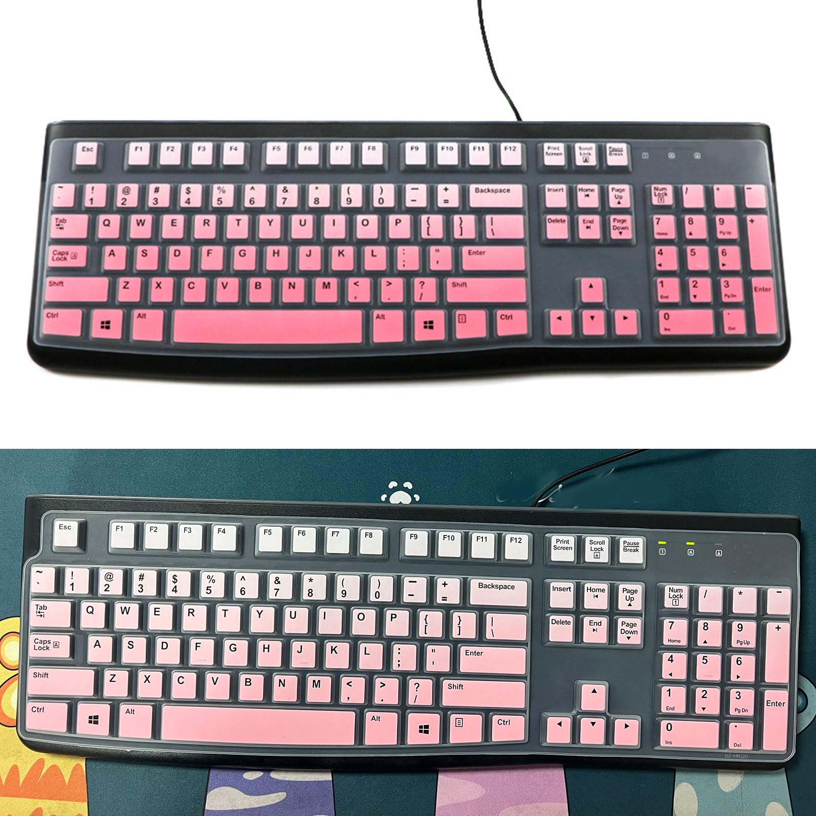 Keyboard Covers for K120 MK120 Corded Ergonomic Keyboard Silicone Keyboard Protectors Skin Replacement