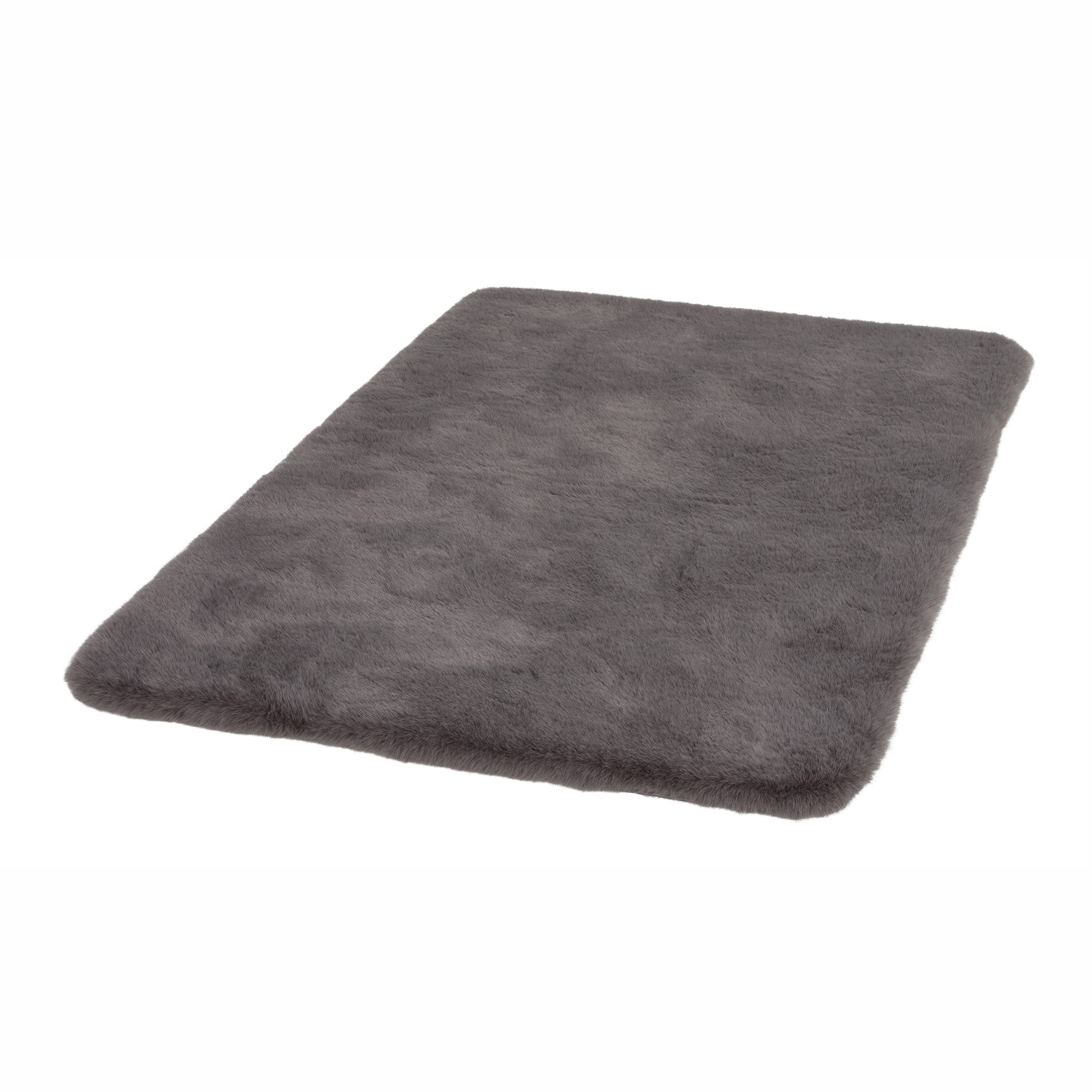 Schöner Wohnen Collection Alfombra de baño 67 x 110 cm - Alfombrilla de baño Muy mullida Gris - Lavable y Antideslizante