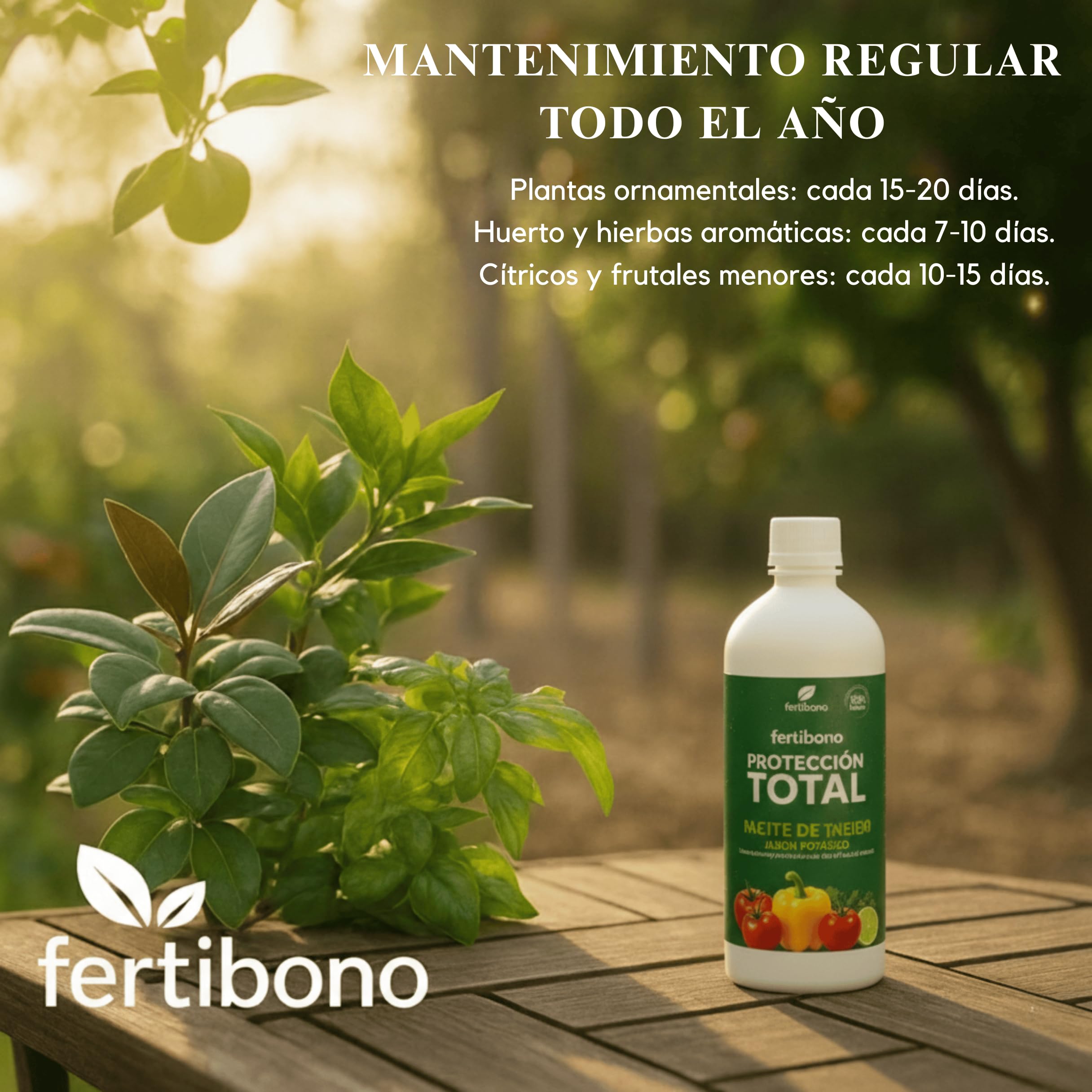 FERTIBONO Jabón Potásico + Aceite de Neem | Solución Multiusos Natural para Plantas | 1l | Ideal para Huertos y Jardines — view 2